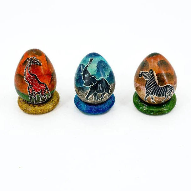 Soapstone Animal Egg Figurine
