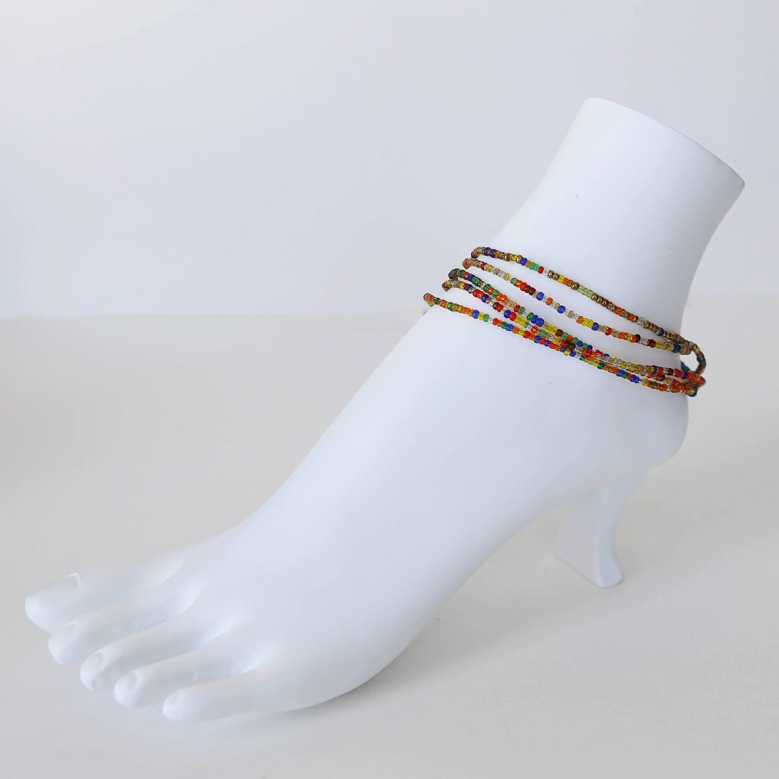 Beaded Anklets, Set of 12