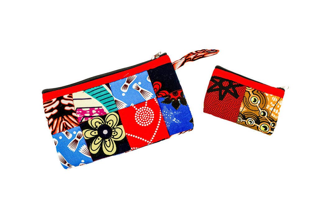 Patchwork Cosmetic Bag, Set of 6