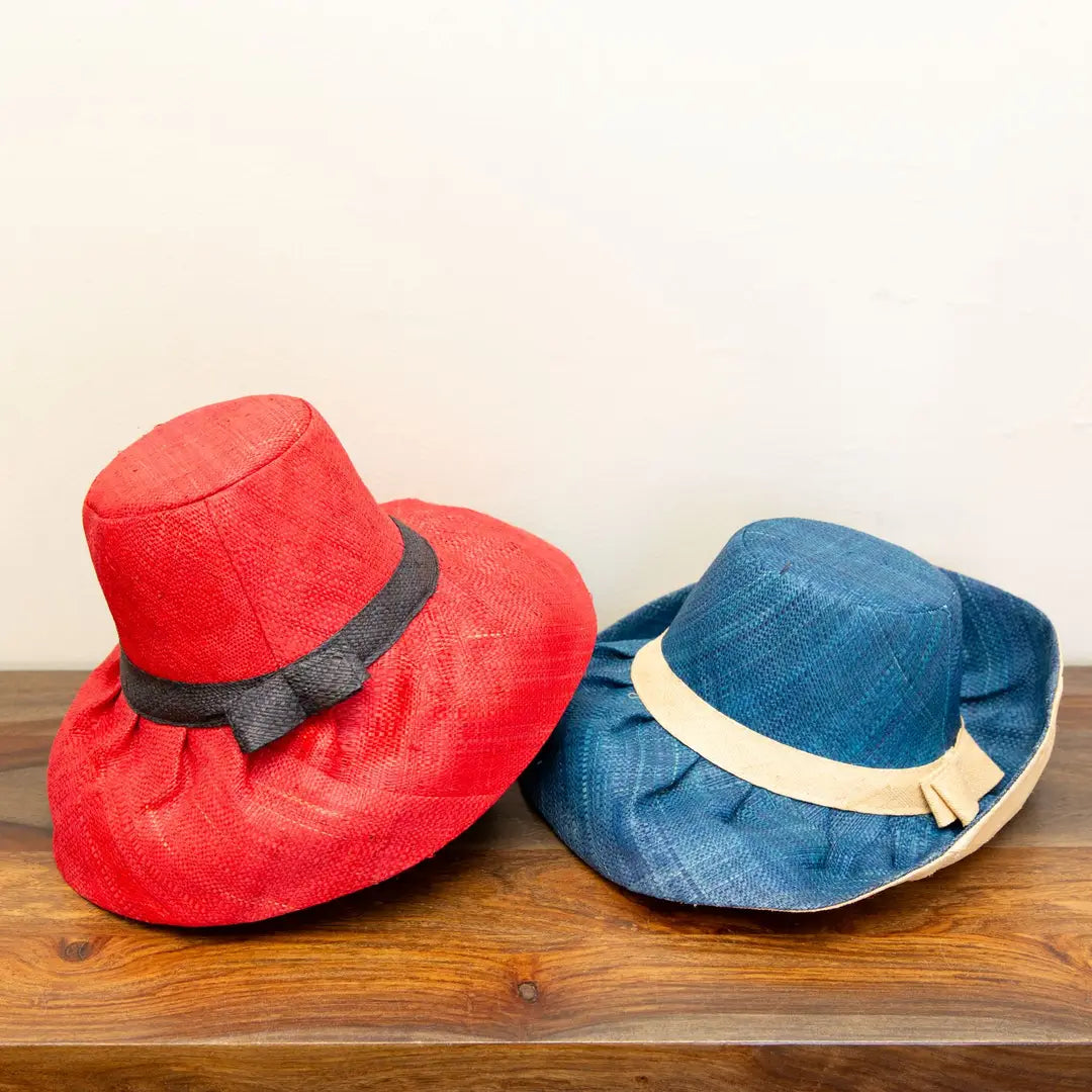Short Brim Sun Hat, Handmade in Madagascar