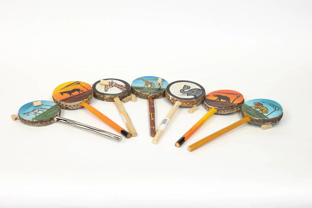 Sky Blue Safari Tic Toc Drum, Set of 3