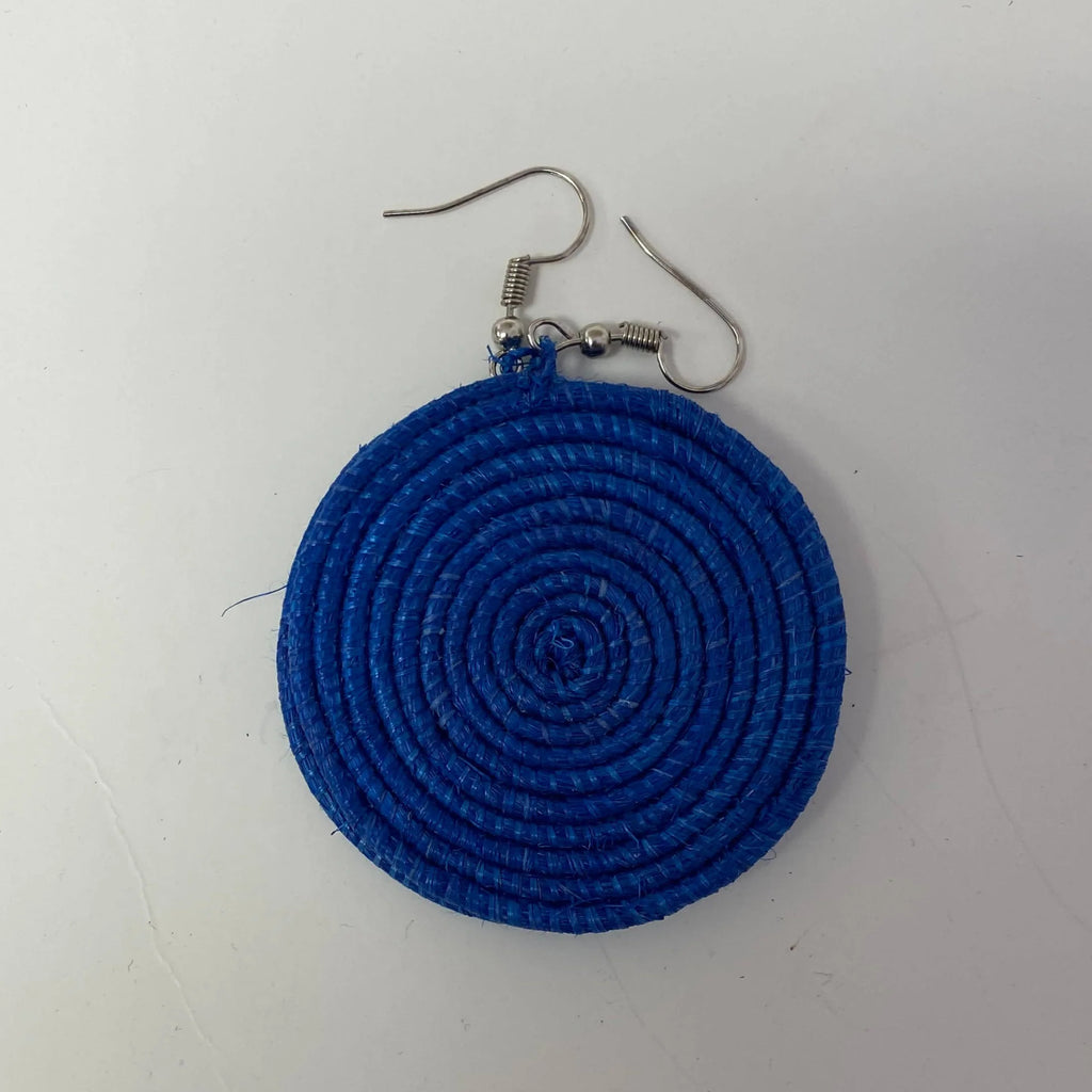 Bright Fair Trade Raffia Woven Earrings, Set of 12