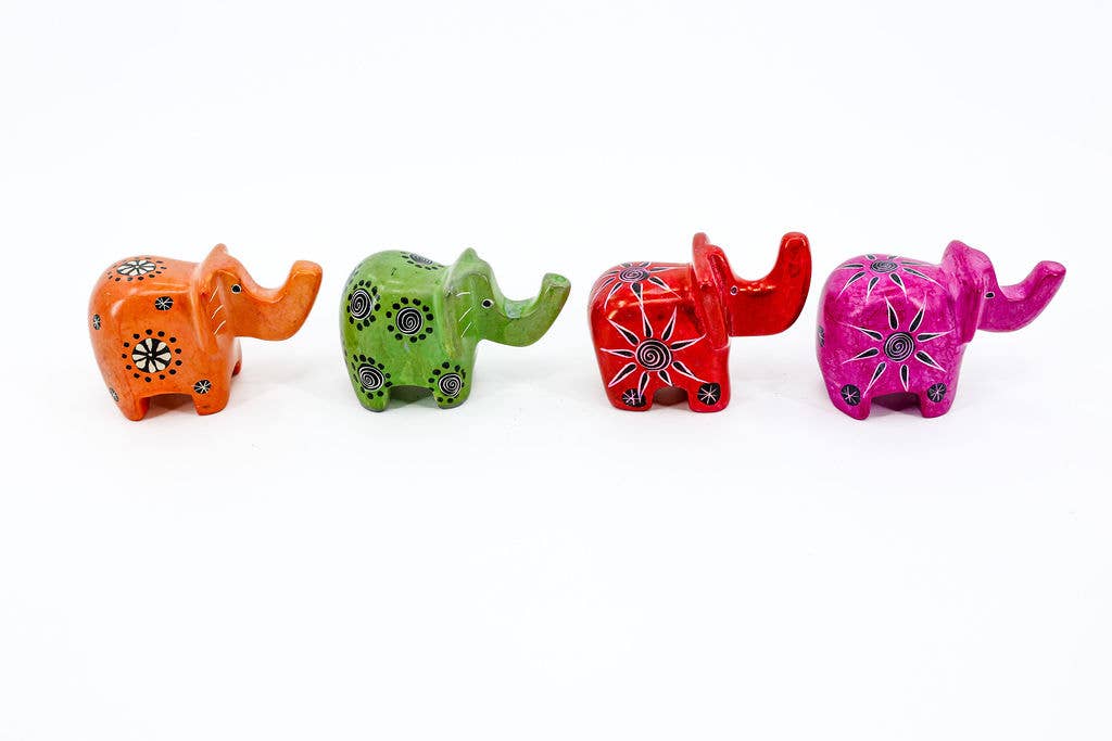 Elephant Soapstone Animal Figurine