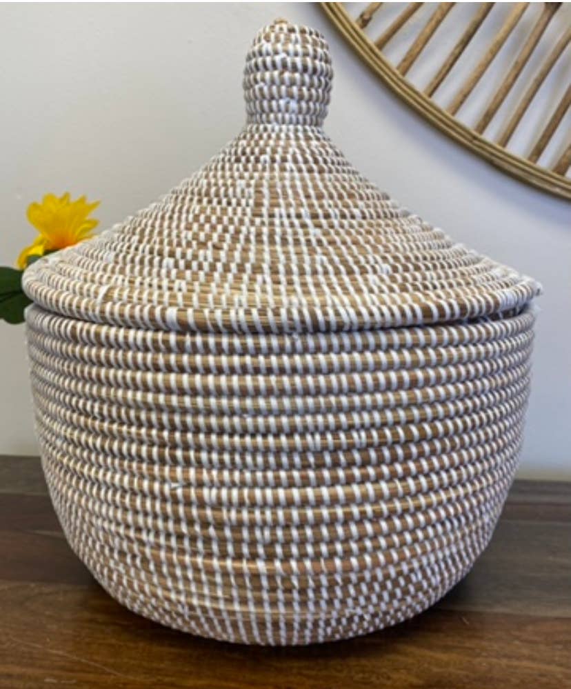 Assorted Sweet Grass Large Lidded Baskets