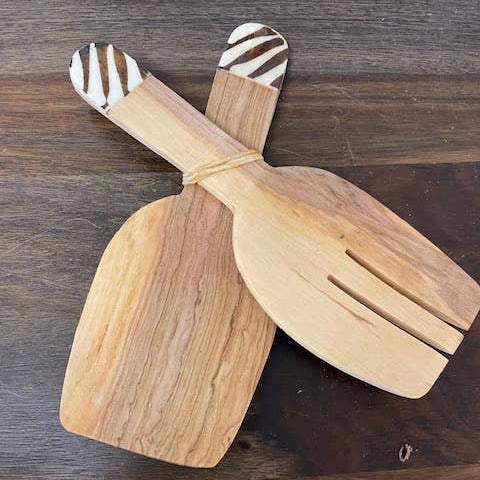 Wooden Serving Spoons, Short