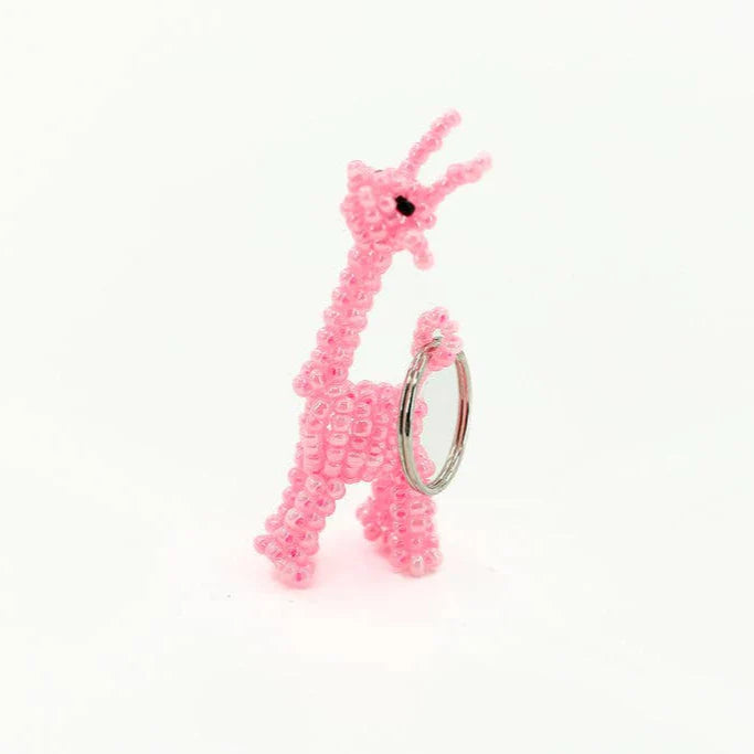 Safari Animal Beaded Keychain, Set of 12