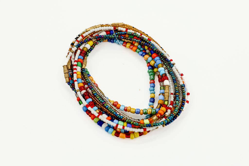 Beaded Anklets, Set of 12