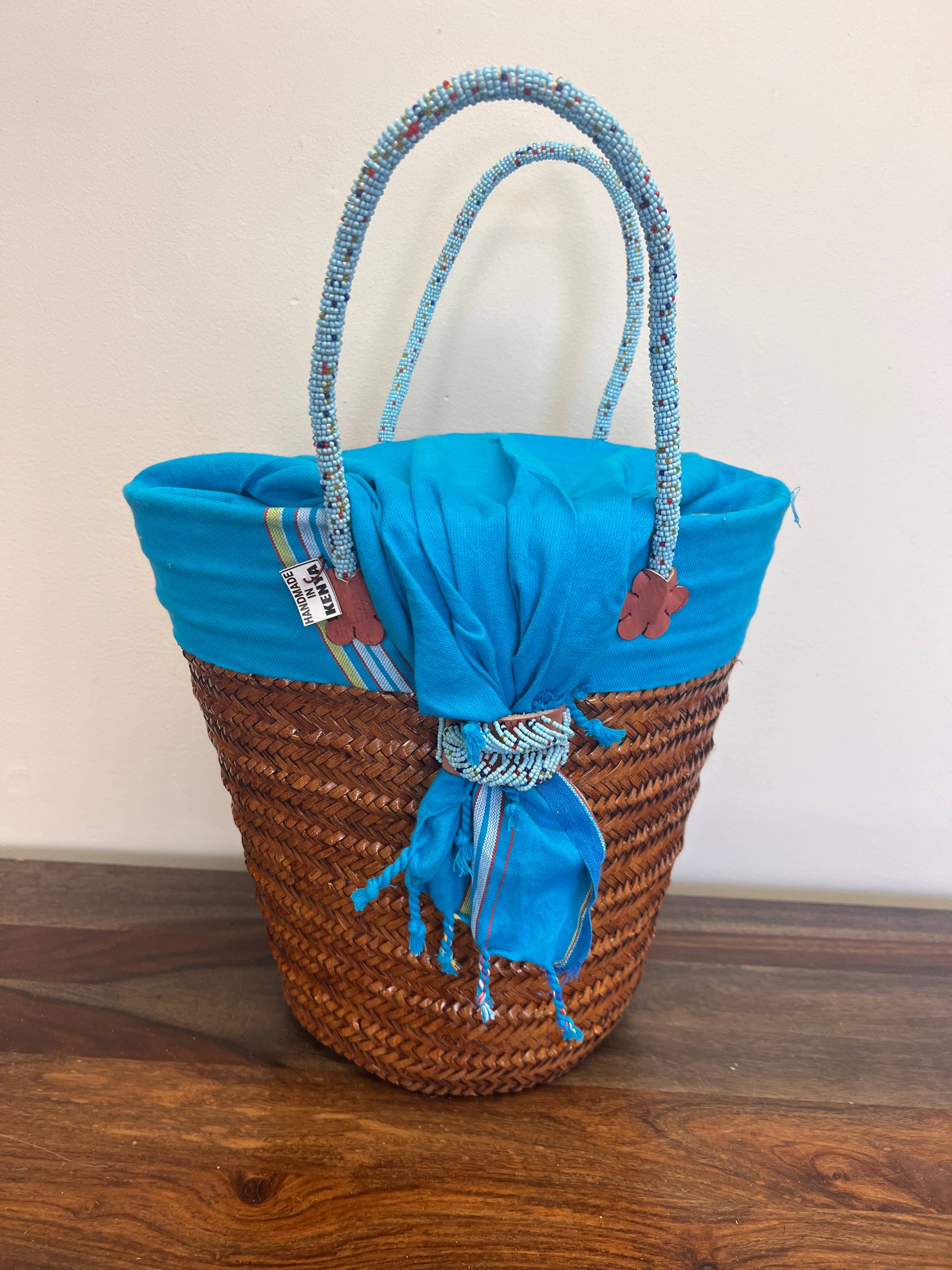 Kikapu Lamu Caramel Tote Basket