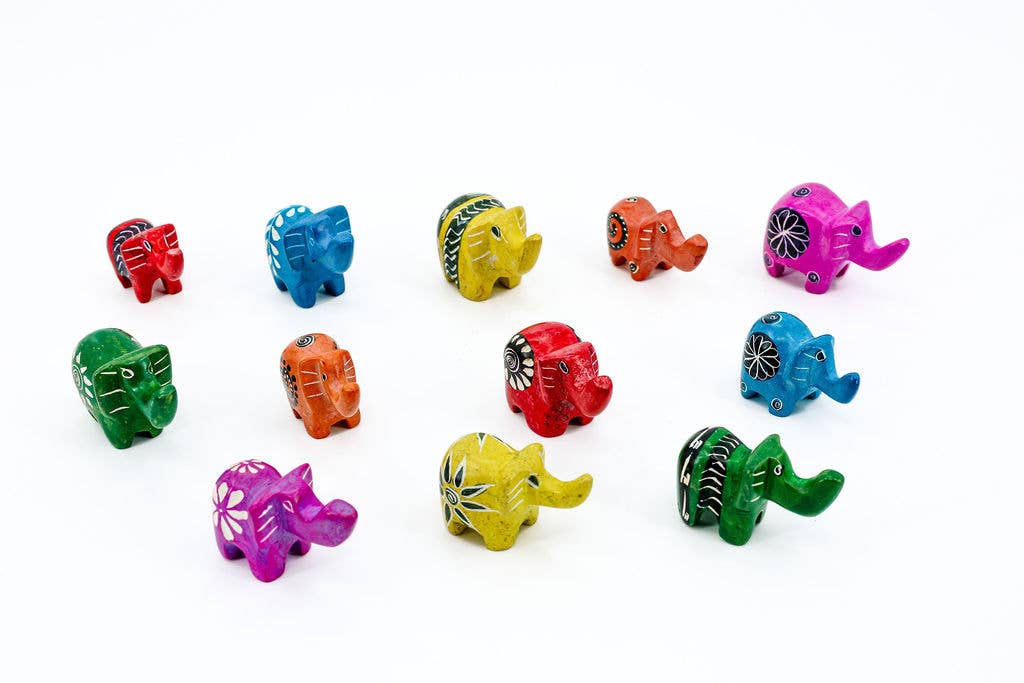 Elephant Soapstone Animal Figurine