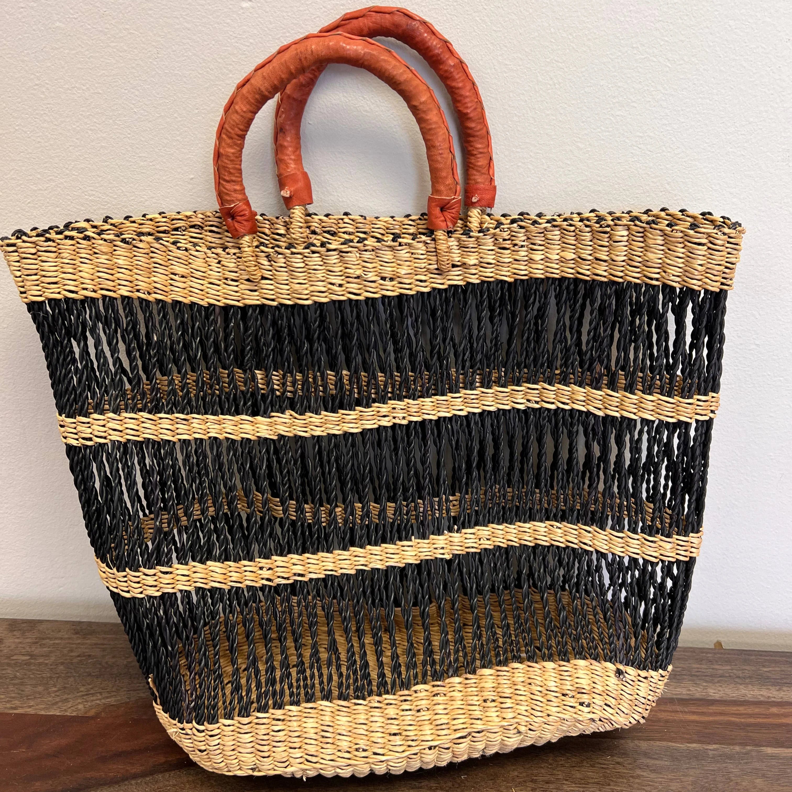 Lace Basket Tote Bag, Large