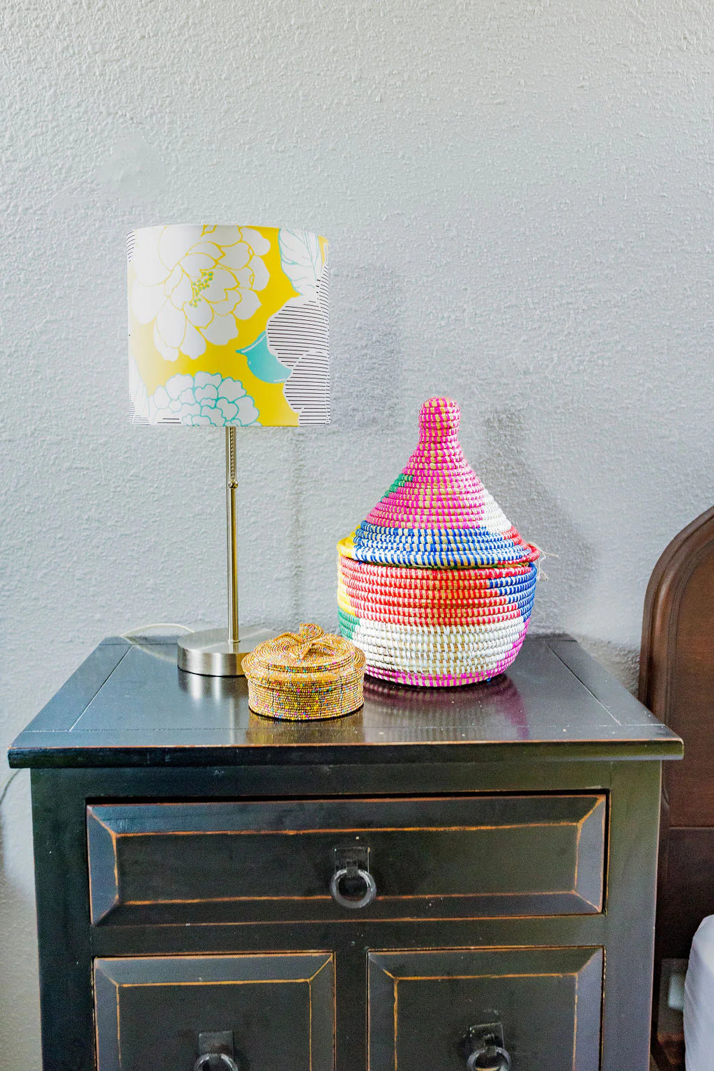 Lidded Basket, sweet grass, small