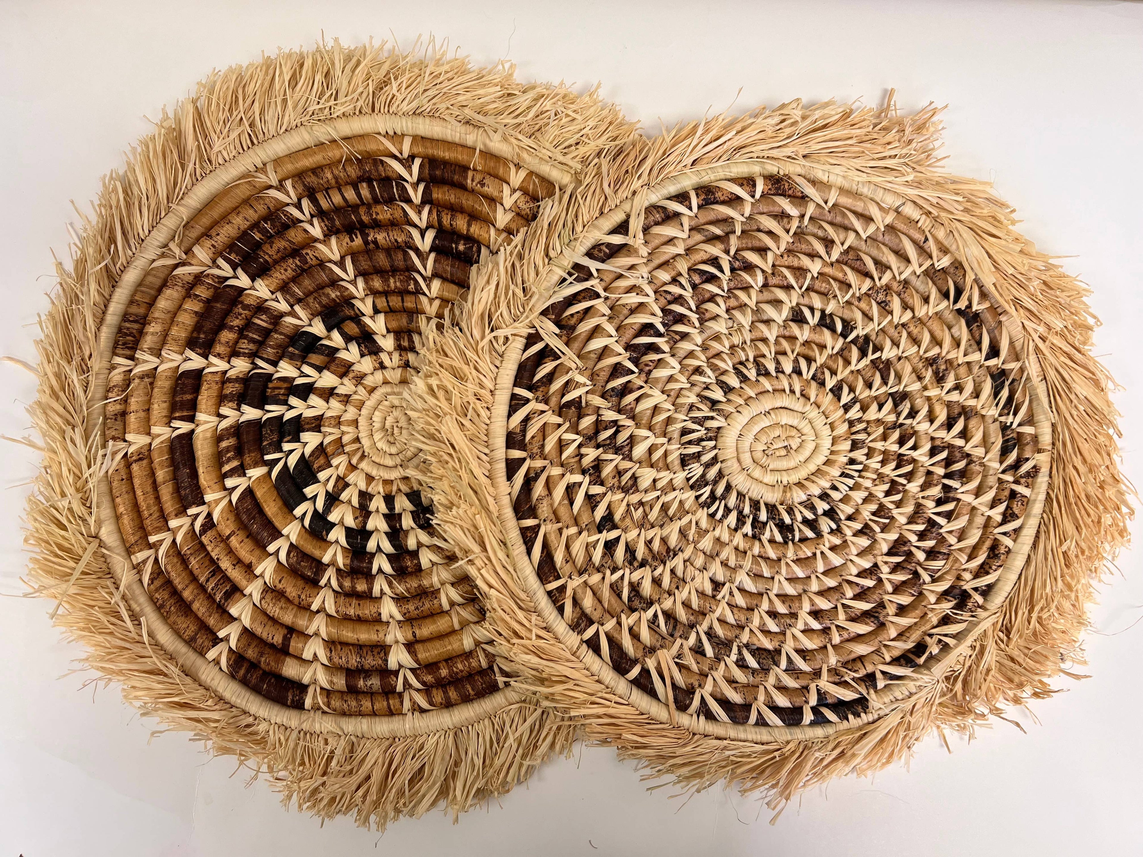 Raffia and Banana Leaf Fringe Placemat