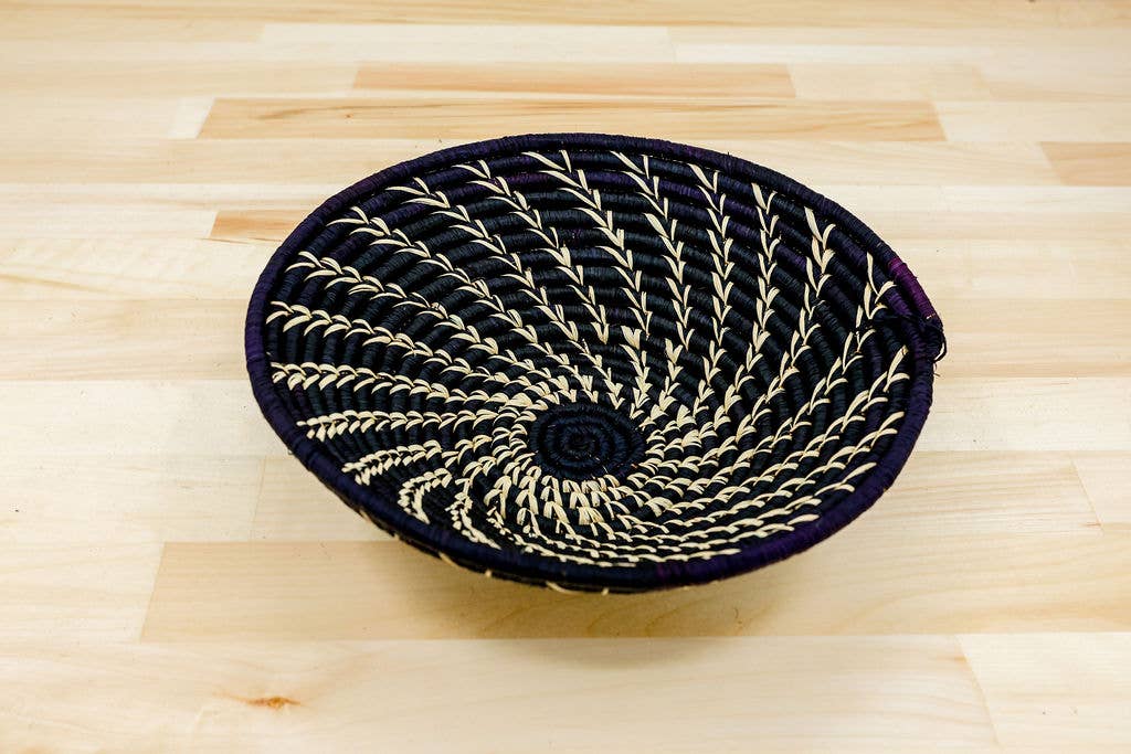 Black Raffia Fruit Basket