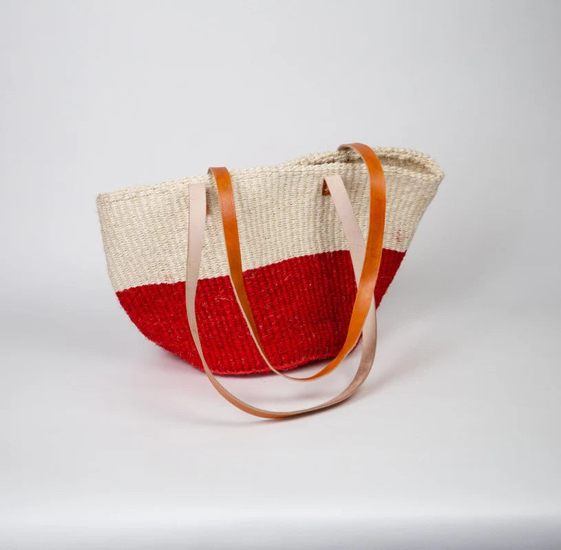 Red Wilma Long Handled Tote Bag