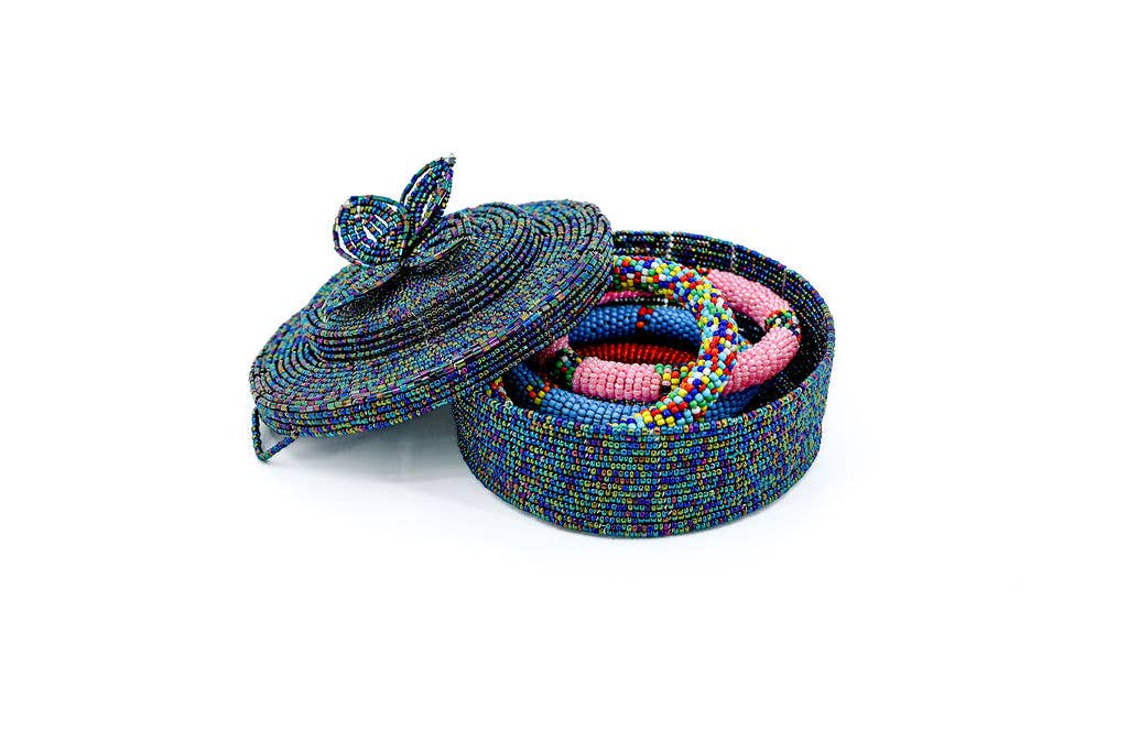 Beaded Round Jewelry Organizer