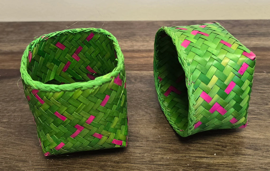 Small Palm Leaf Pockets, Set of 6