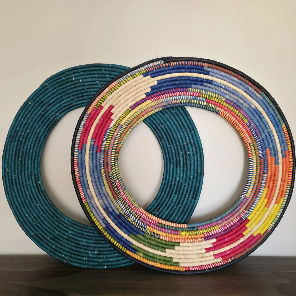 Mpigi Open Raffia Rainbow Wall Hanging