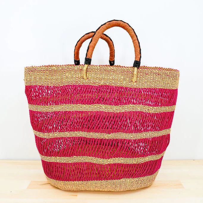 Lace Basket Tote Bag, Medium