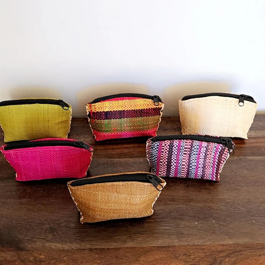 Small Raffia Pockets, Set of 6