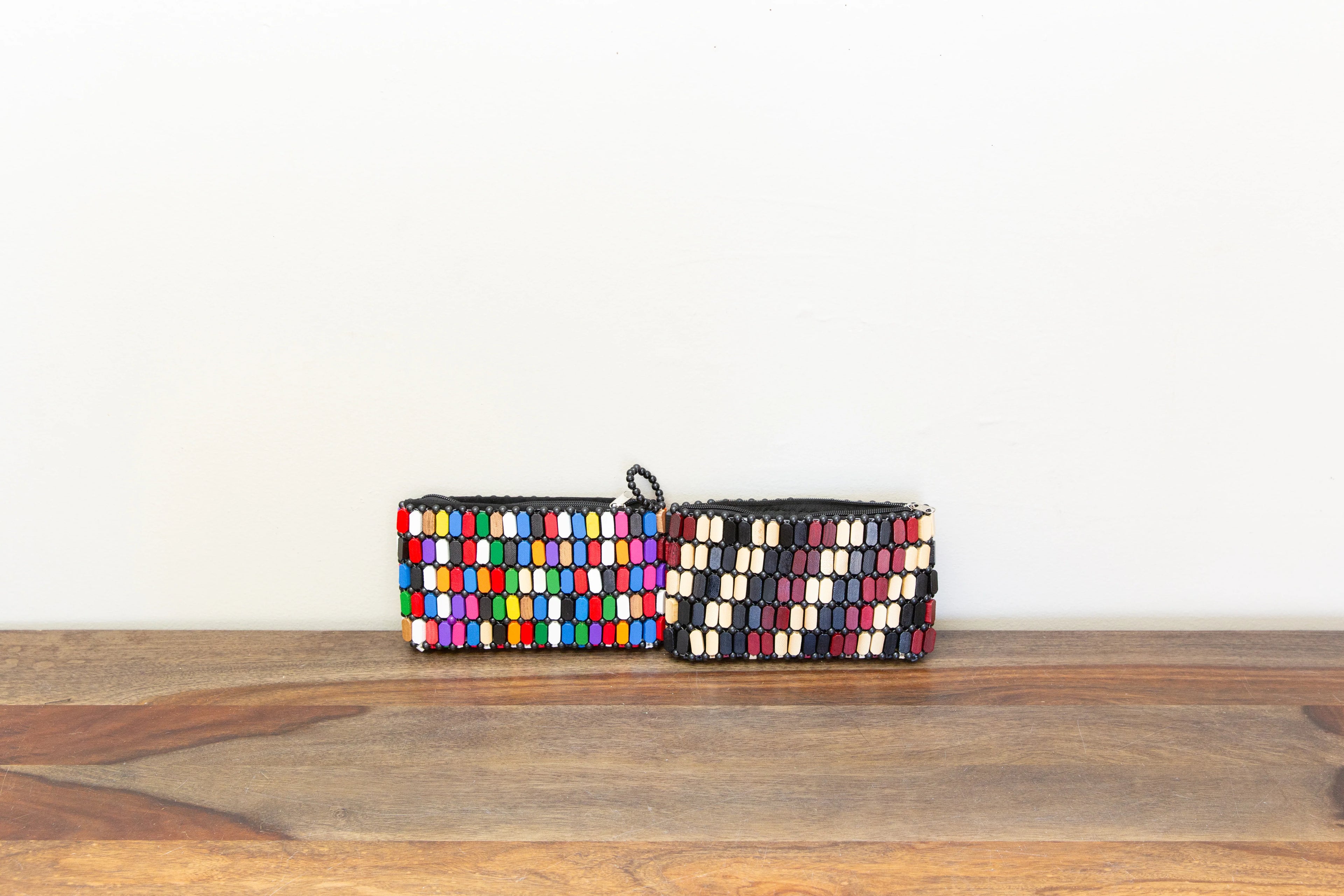 Multicolor Wooden Clutch Purse