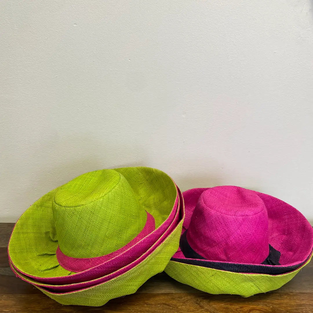 Short Brim Sun Hat, Handmade in Madagascar