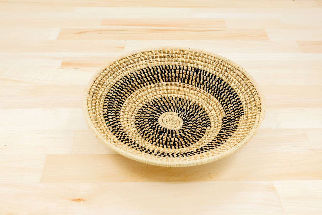 Earth Tone Raffia Fruit Basket