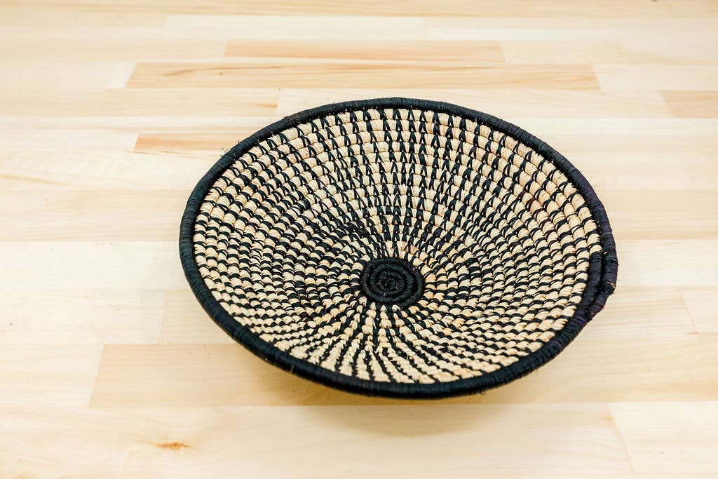 Black Raffia Fruit Basket