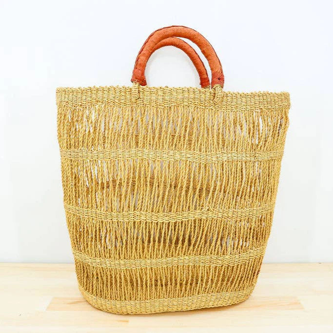 Lace Basket Tote Bag, Large