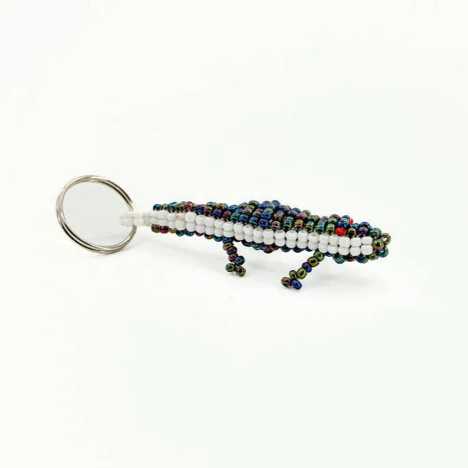 Safari Animal Beaded Keychain, Set of 12