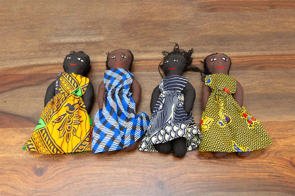 African Cloth Black Doll
