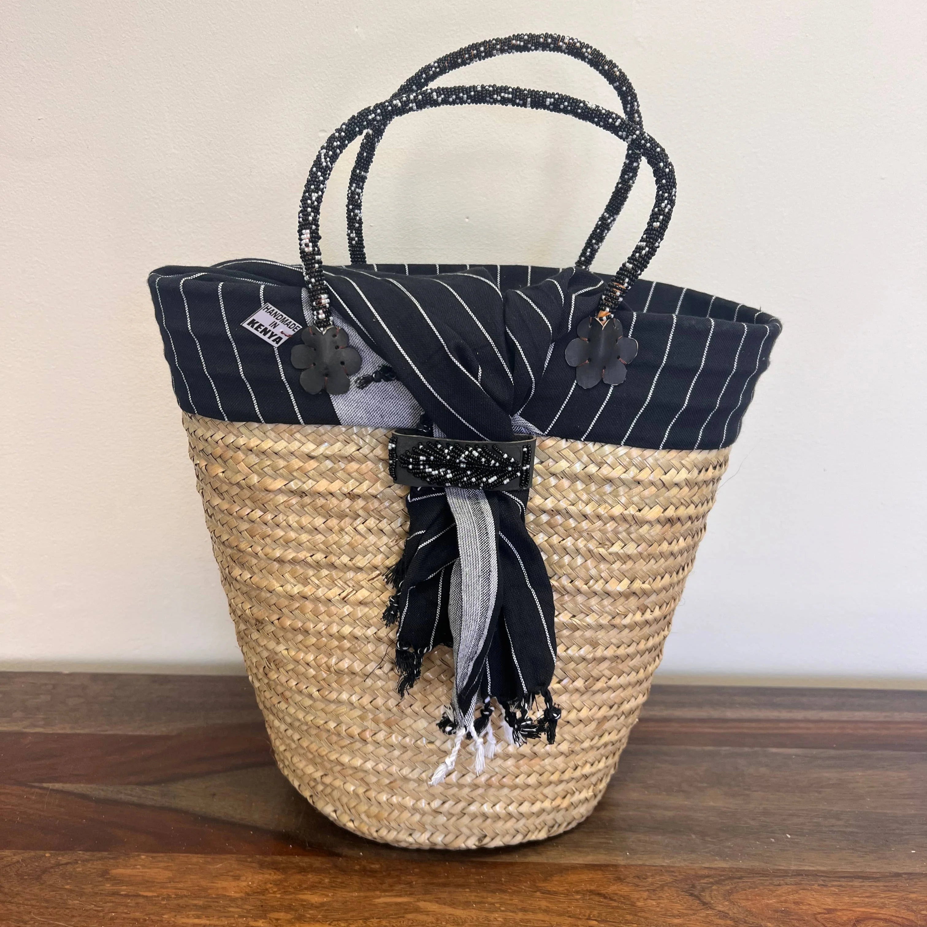 Kikapu Lamu Natural Tote Basket