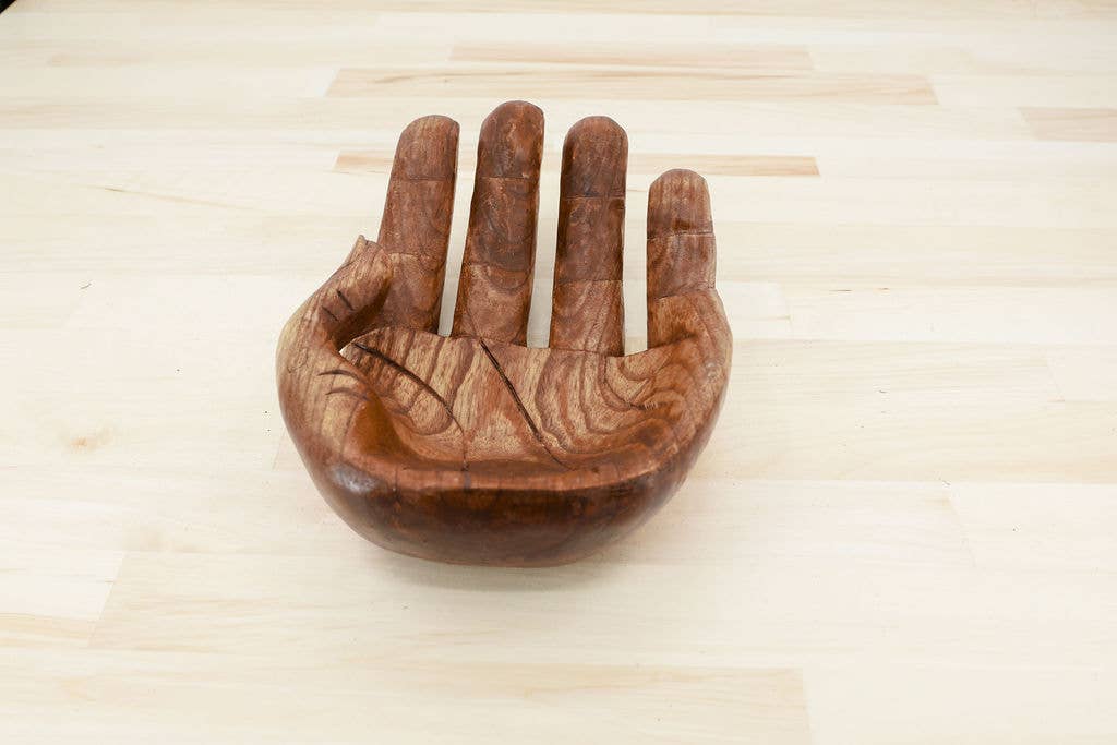 Single Wooden Helping Hands Bowl