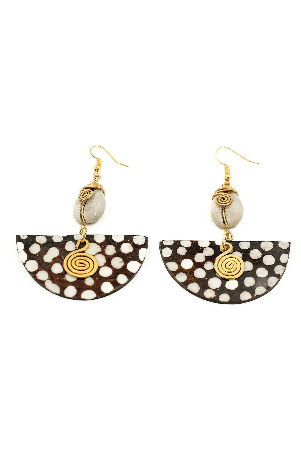 Bone Brass Earrings, Set of 12