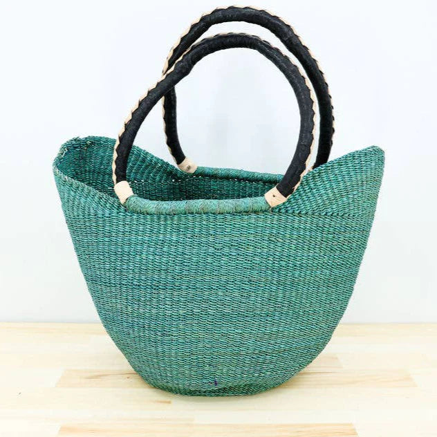 U-Shopper Tote Basket Bag, Solid