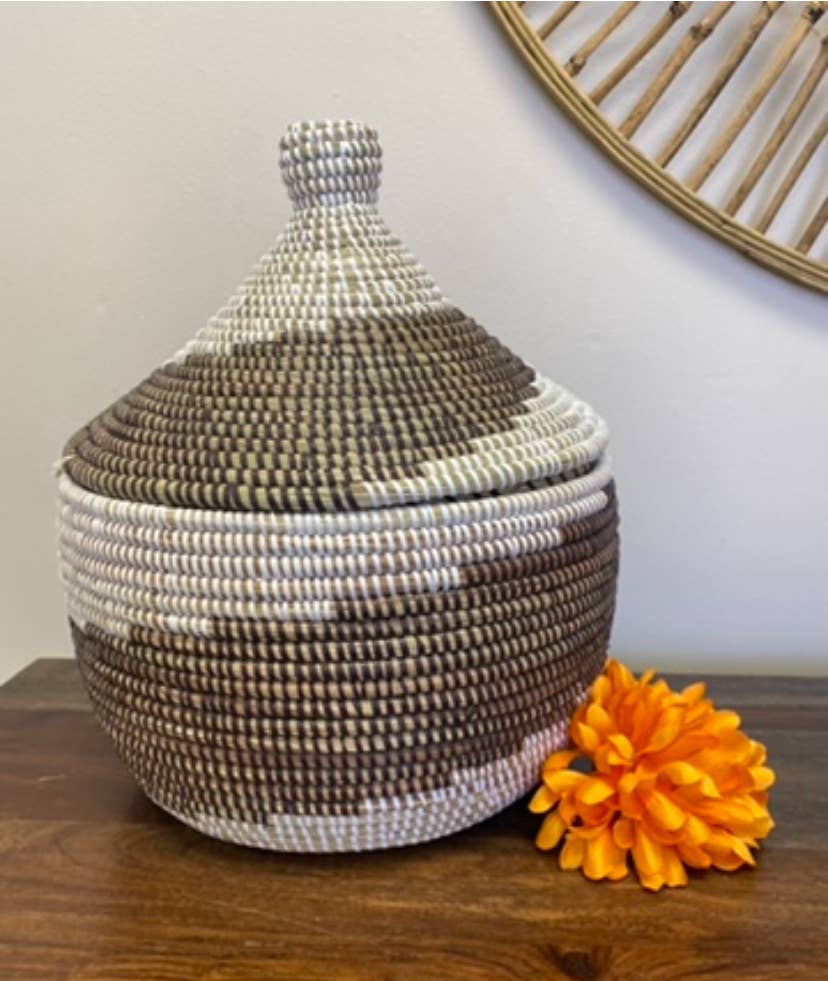 Assorted Sweet Grass Large Lidded Baskets
