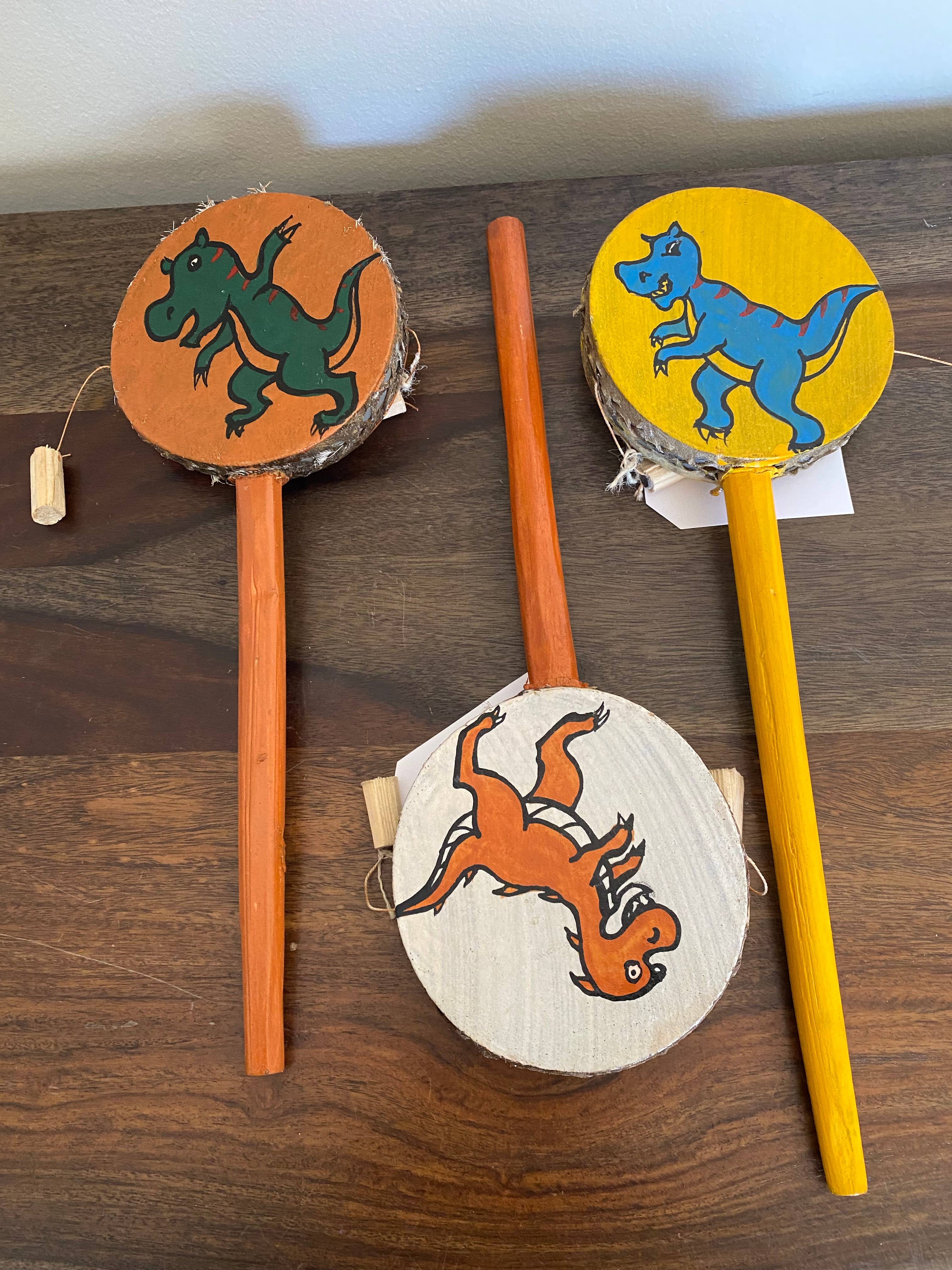 Dinosaur Tic Toc Drum, Set of 3