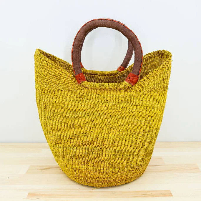 U-Shopper Tote Basket Bag, Solid