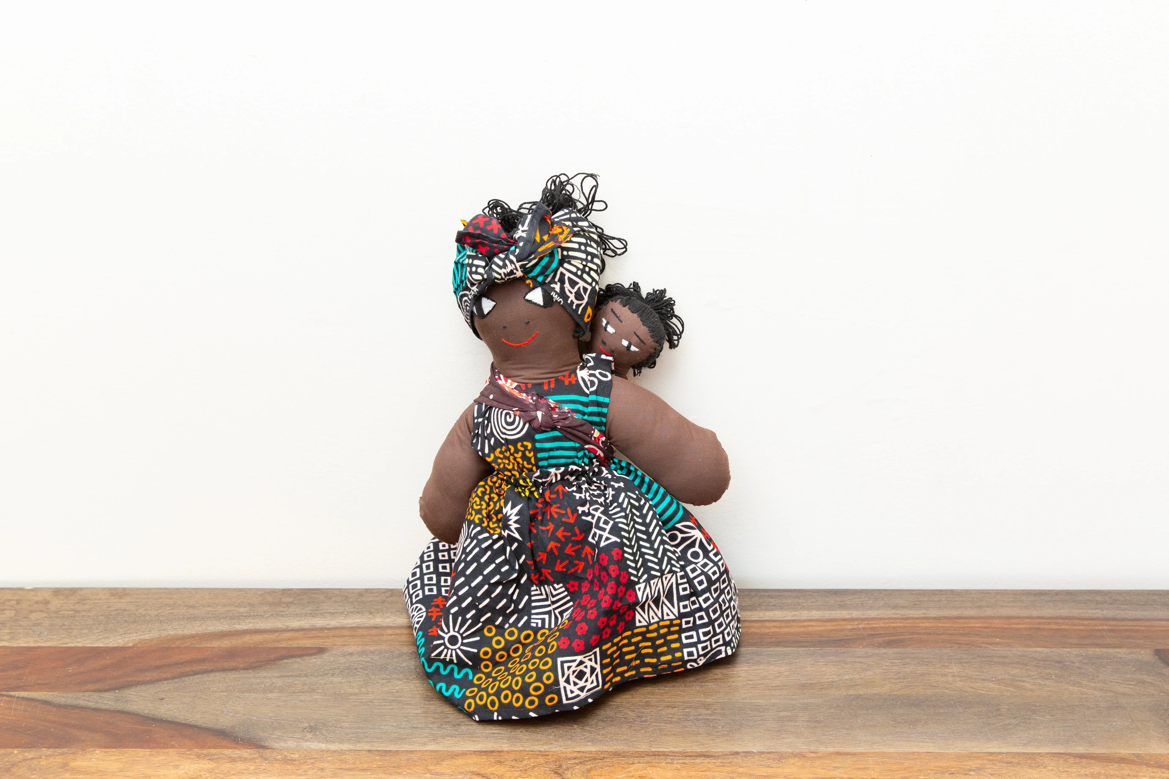 African Cloth Black Doll