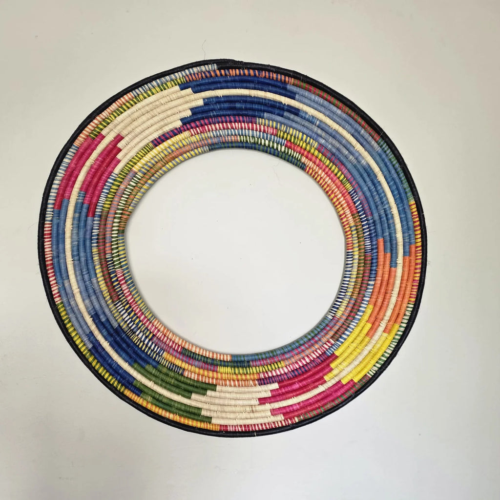 Mpigi Open Raffia Rainbow Wall Hanging