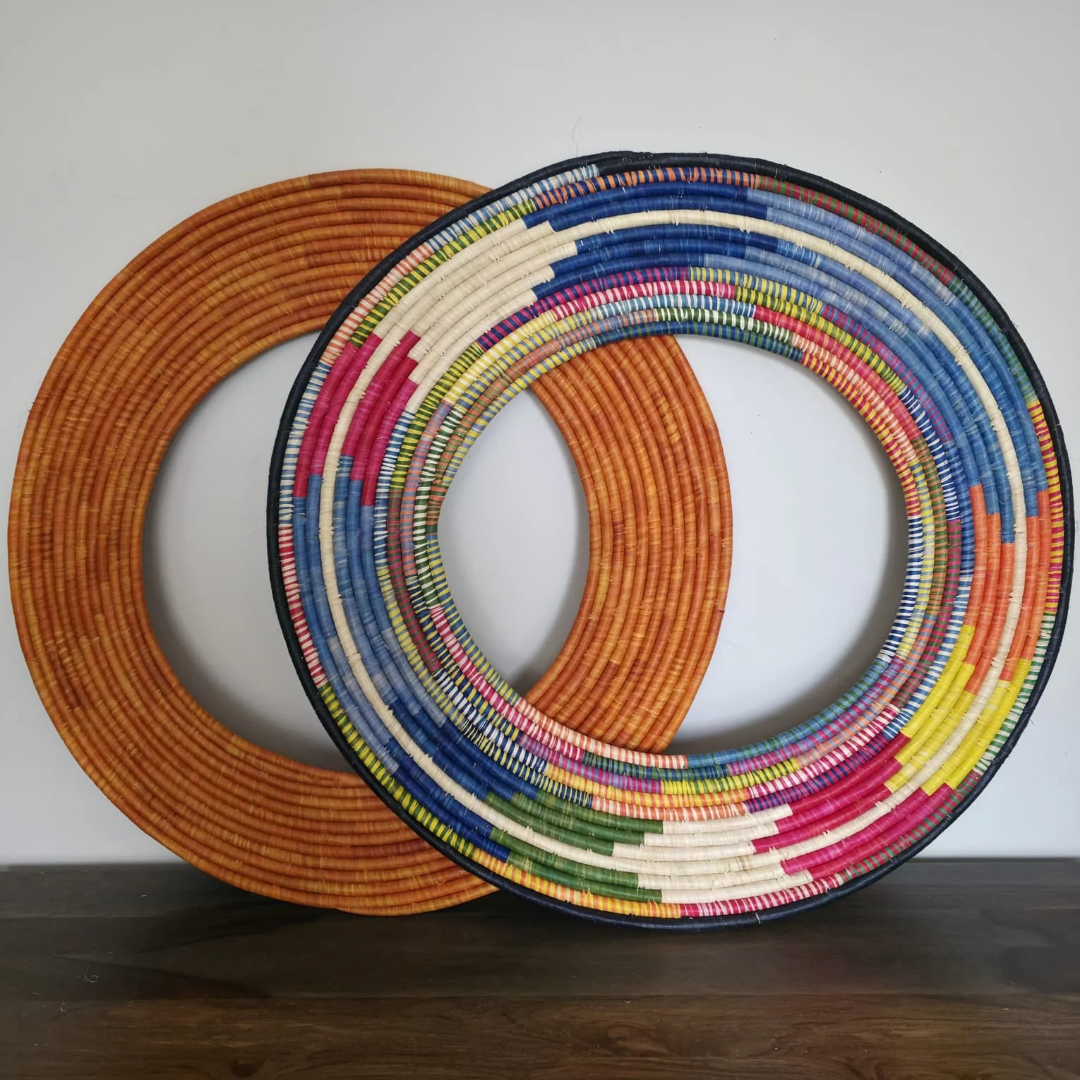 Mpigi Open Raffia Rainbow Wall Hanging