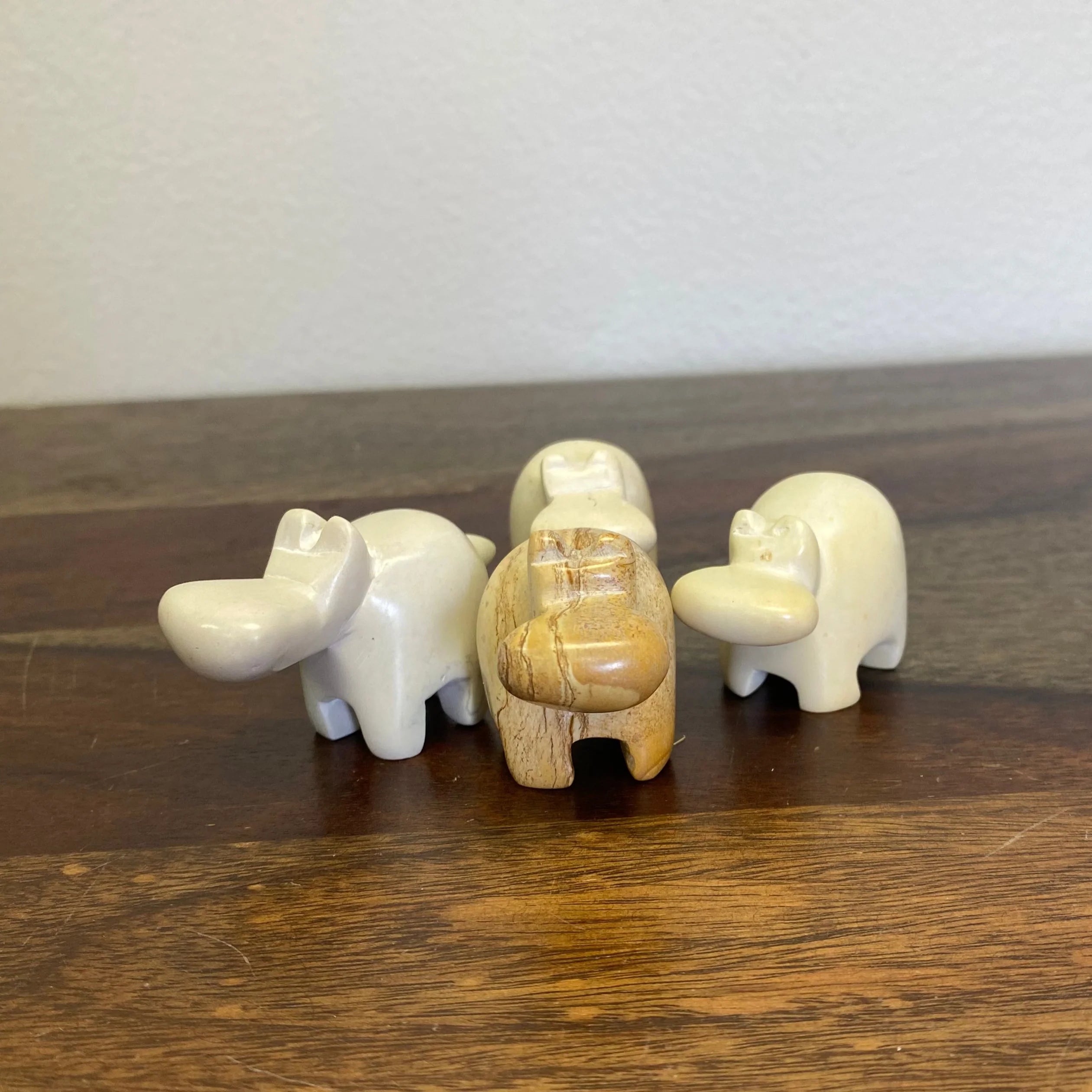 Hippo Soapstone Animal Figurine
