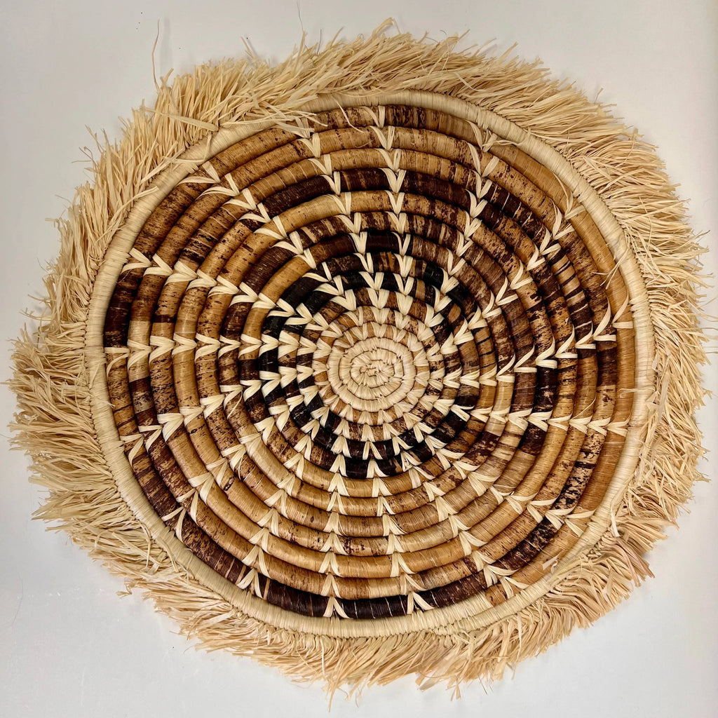 Raffia and Banana Leaf Fringe Placemat