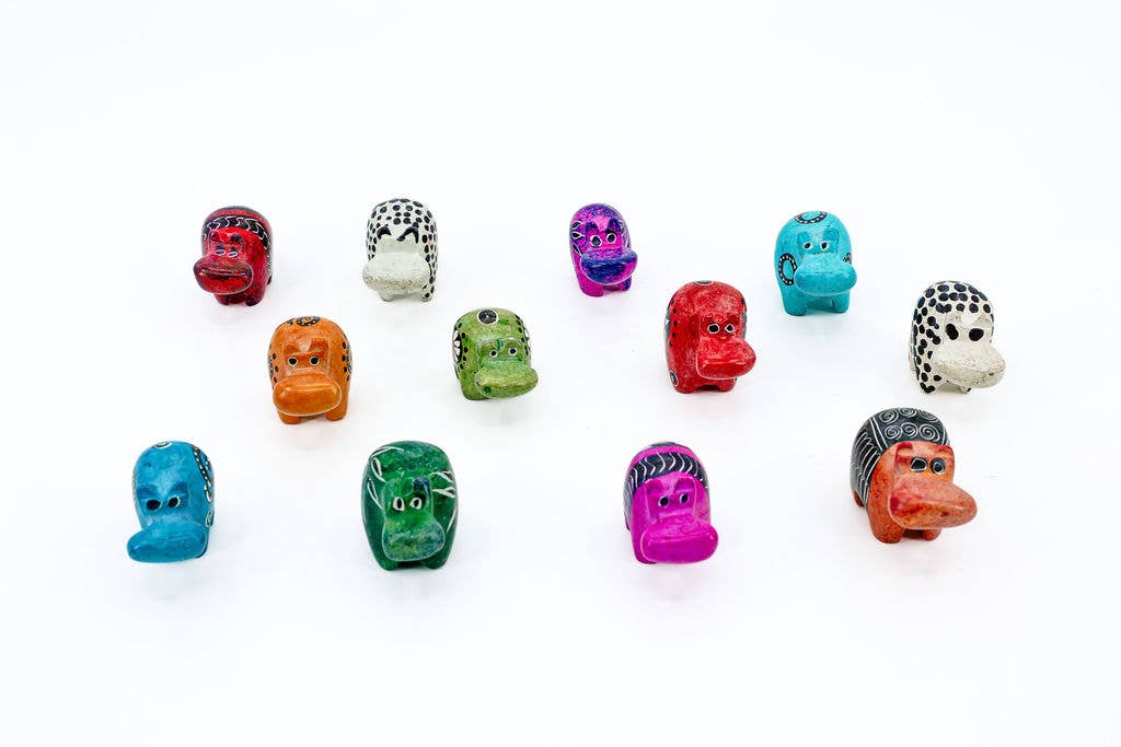 Hippo Soapstone Animal Figurine