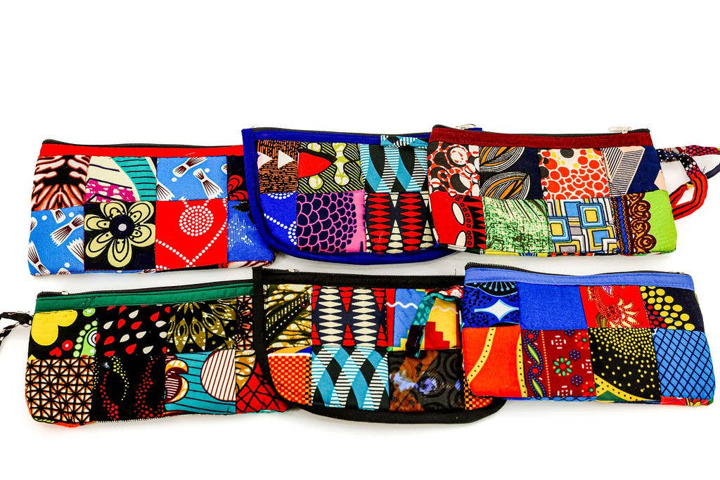 Patchwork Cosmetic Bag, Set of 6