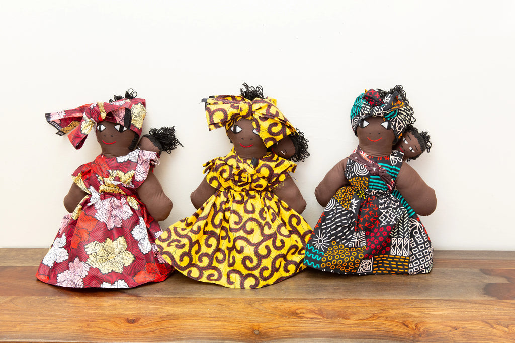 African Cloth Black Doll