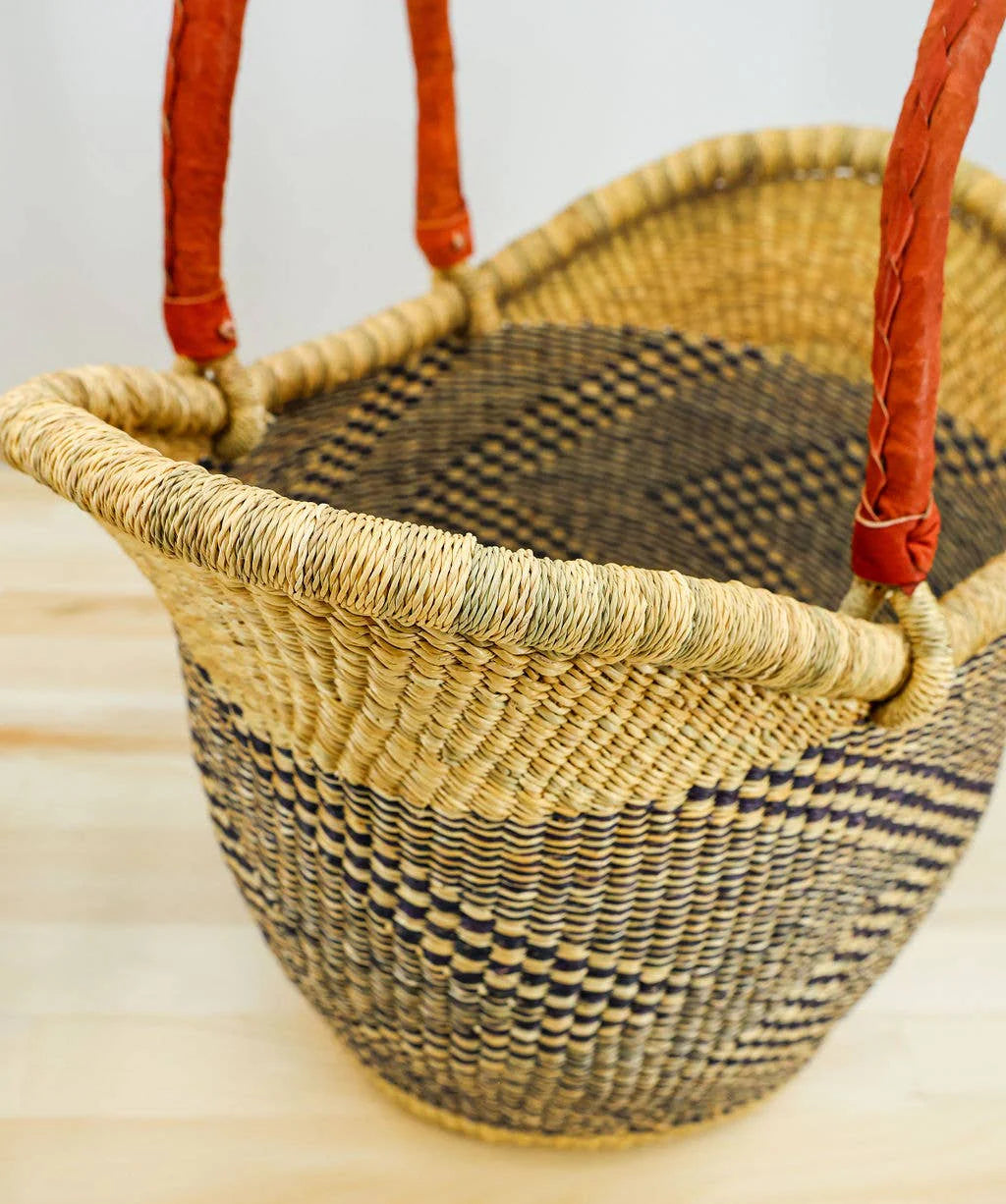 U-Shopper Tote Basket Bag, Double Weave