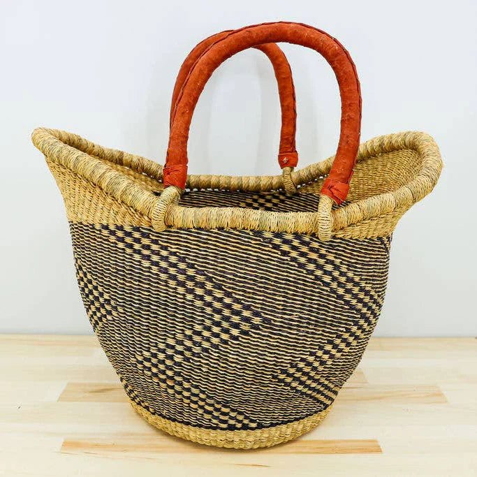 U-Shopper Tote Basket Bag, Double Weave