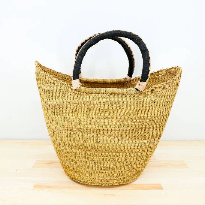 U-Shopper Tote Basket Bag, Natural