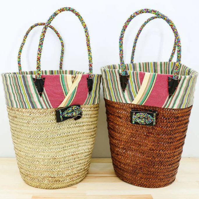 Kikapu Lamu Natural Tote Basket