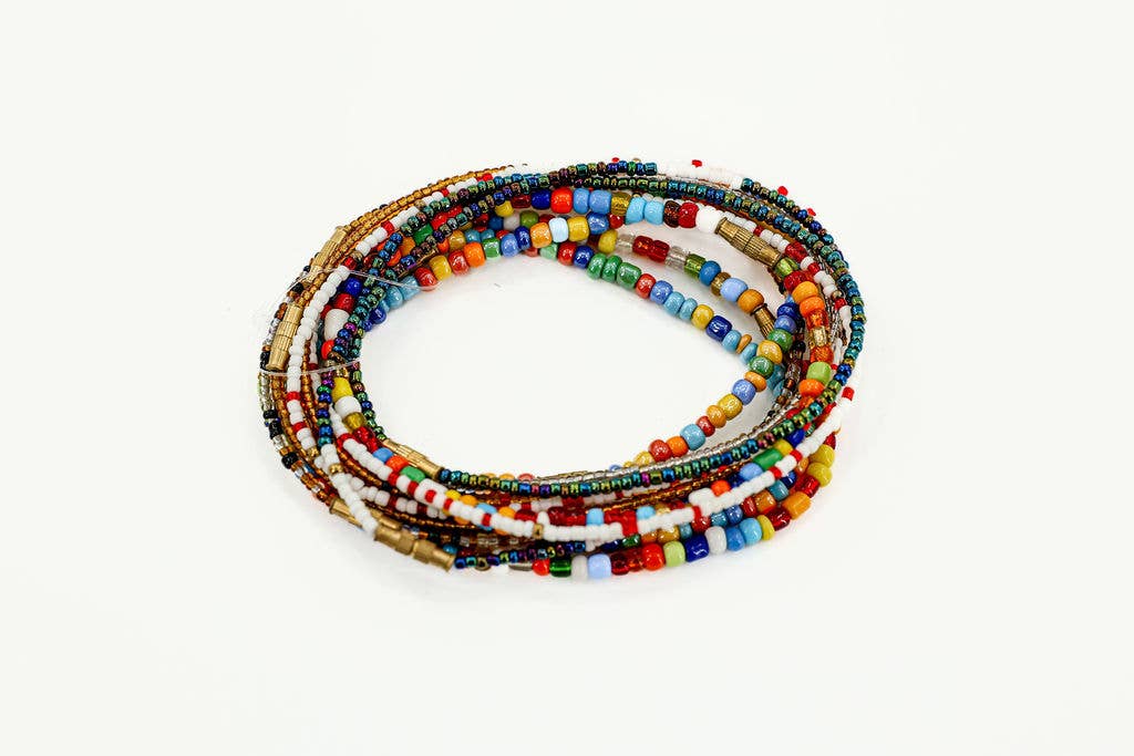 Beaded Anklets, Set of 12